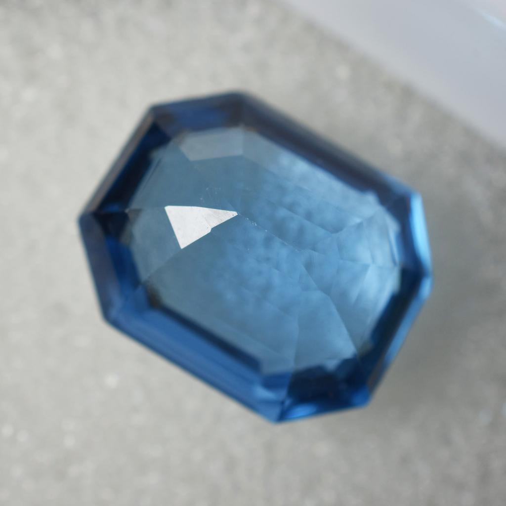 Natural Blue Sapphire Loose Gemstone Emerald Cut 9.5 ct Color September Birthday Birthstone