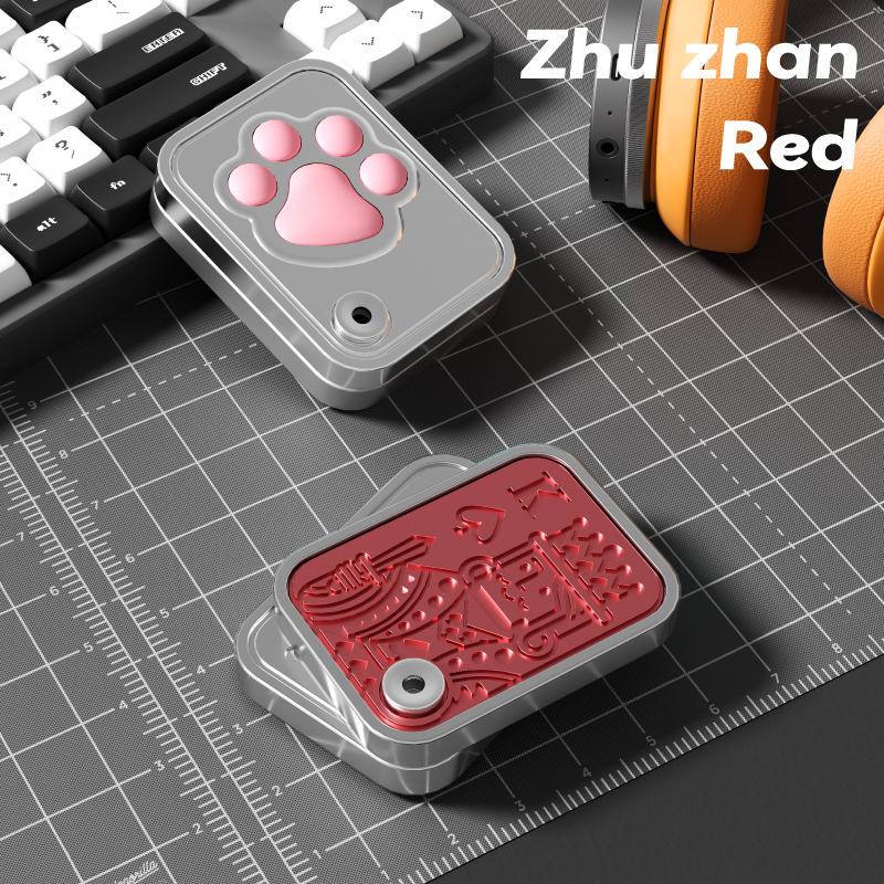Cross-border Cat Paw Bubble Push Card: Children's & Adult Decompression Spinning Toy Pendant