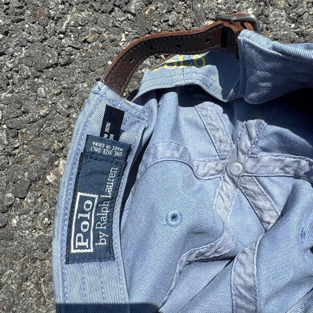 Б/у кепка Polo Ralph Lauren вышивка пони светло-голубая