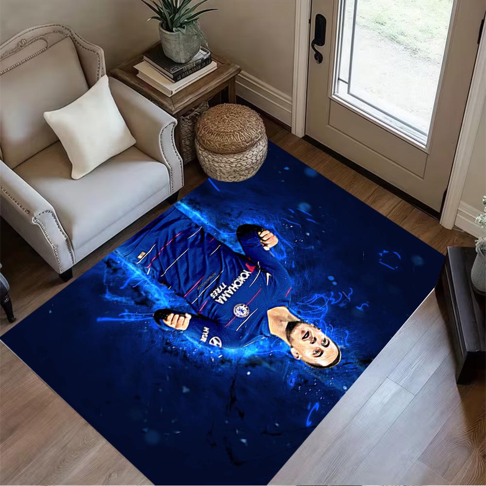 Chelsea Fc Player Portrait Floor Rug Office Rug Perfect for Dormitory Balcony Bedrooms Foyer Anti-slip Rug Anime Office Decor Best for Christmas