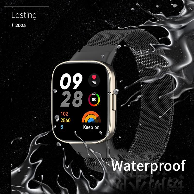 Стальной Миланский магнитный ремешок-петля для Redmi Watch 3 Active Сменный смарт-браслет для Xiaomi Redmi Watch3 Металлический ремешок на запястье