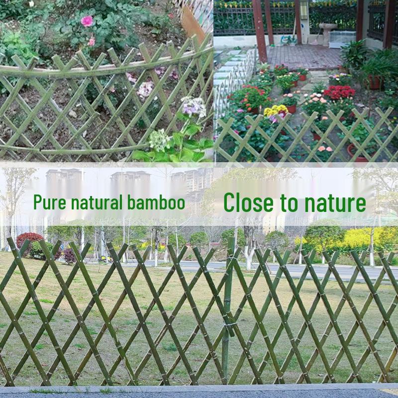 Bamboo Retractable Picket Fence for Garden and Courtyard Landscaping