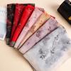 Silk Wool Scarf Shawls Wraps Bufanda Floral Pashmina Embroidery Scarves Foulard  Hijab Summer Solid Female Hair Bandana