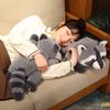 1Pc 30cm Lovely Plush Lying Grey Raccoon Toys Kawaii Panda Fox Plushie Pillow Stuffed Soft Animal Cushion Birthday Gift