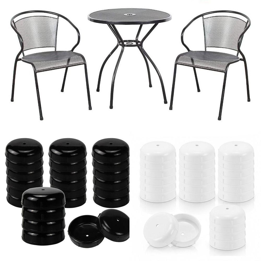 16/20/32PCS Round Shape Chair Leg Caps Plastic Outdoor Chair Glides Tables and Cabinets