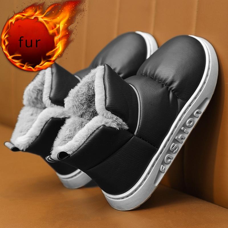 Парные зимние ботинки, новые зимние плюшевые теплые туфли на каблуке для мужчин, нескользящая платформа, мягкие, унисекс, износостойкие мужские ботильоны