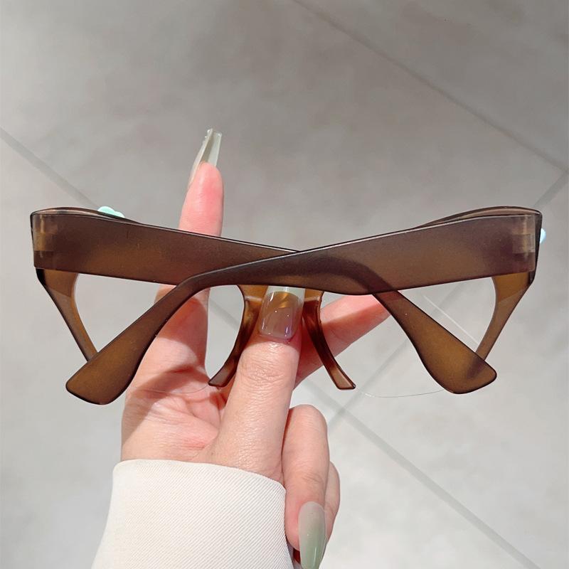 Women Vintage Anti Blue Light Cat Eye Glasses Women Sexy Lady Half Frame Eyewear DIY Cute Decorative Fashion Ball Dress Up Flat Mirror