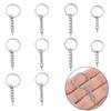 10Pcs Iron Flat Ring Keychain Hanging Sheep's Eye Chain Buckles Connector For DIY Jewelry Making