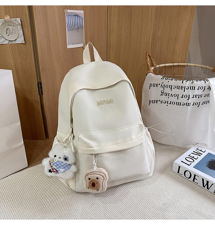 School Bag Niche Design Backpack Girls High Value Light Color School Bag Elementary School Students Versatile Large Capacity Backpack