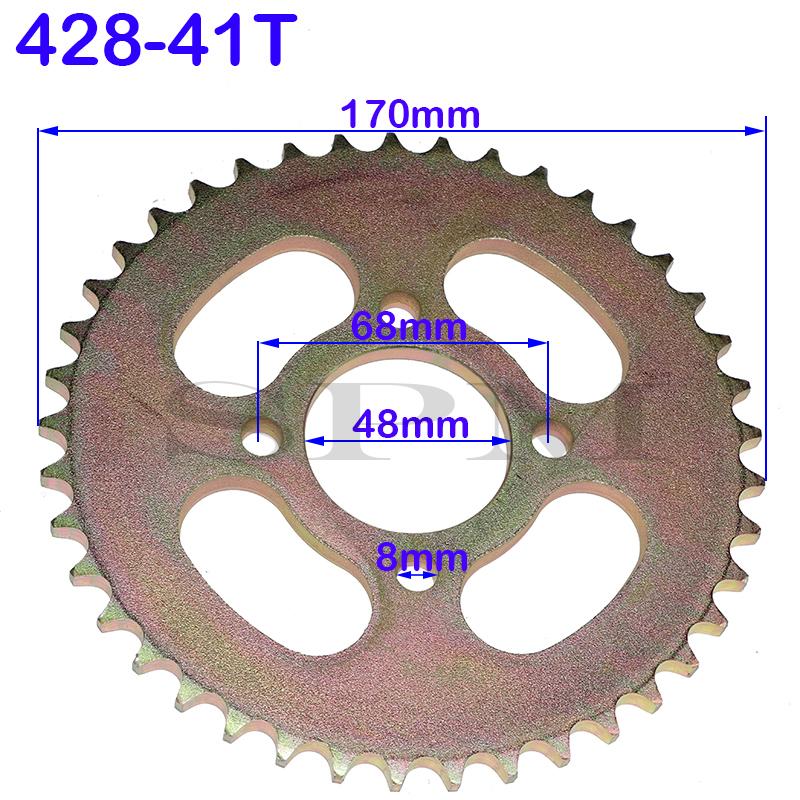 Задняя звезда для мотоцикла 25T/31T/32T/37T/41T/48T, Ведущая звезда цепи 428, 48 мм, Для квадроцикла, багги, UTV, гольф-кара, квадроцикла, Аксессуары