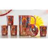 Meena Padharo Mhare Desh Theme Copper Gift Set of 1 Jug & 4 Glass - Perfect for Home, Office, and Gifting, Jug-1.5 Litre & Glass-270 ML Each