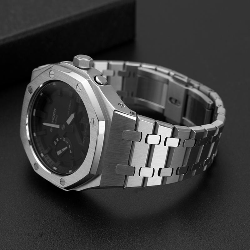 Для Casio G-Shock GA-2100 GA-2110 Farmhouse Oak Модифицированная Нержавеющая Сталь Стиль AP 3-е Поколение 4 Представителя с Кейсом