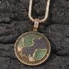 New Full Diamond Rotatable Earth Pendant Copper Inlaid AAA Zircon Hip Hop Cool Stylish Pendant