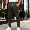 Мужские зауженные джоггеры с эластичным поясом на шнурке, повседневные спортивные брюки с карманами