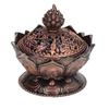 Lotus Incense Burner Vintage Style Flower Shaped Alloy Incense Holder for Home Decoration Antique