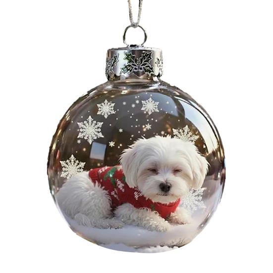 Рождественские акриловые украшения с птицами 2D Кардиналы Животные Украшения на елку Ручной работы Праздничные