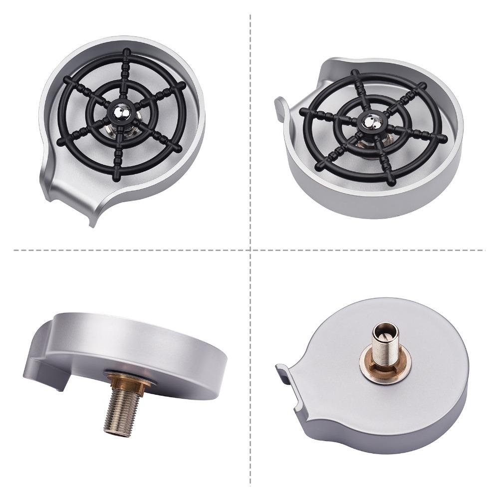 Black Silver Sink Cup Rinser High Pressure Water Bottle Washer Cup Washer  Coffee Cup Cleaner