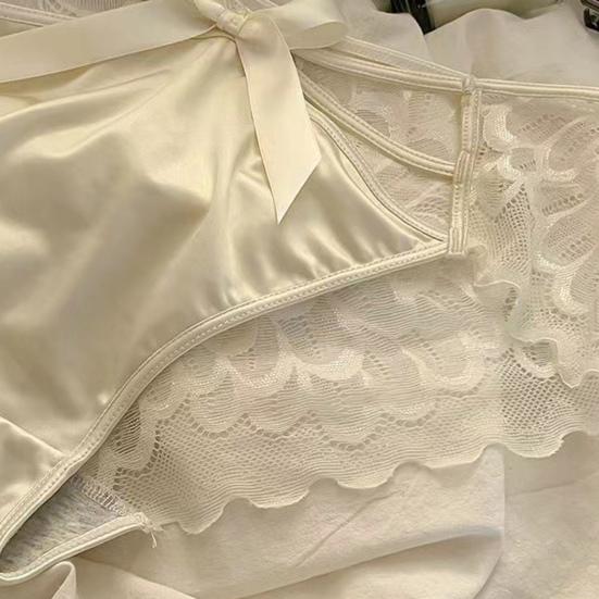 Women's Sexy Lace Lace Low Rise Hipster Underwear Soft Floral Panties Seamless Sheer Mesh