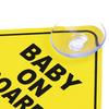 Знак безопасности для ребенка на борту автомобиля на присоске на окно желтый светоотражающий предупреждающий знак 12 см