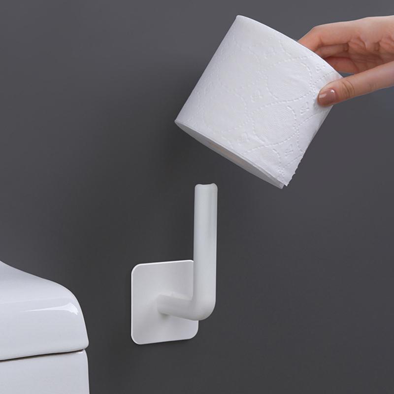 Multifunctional Hat Hook Rack Toilet Paper Holder Wall Mount Hook Punch-Free Kitchen Board Pot Lid Rack Utility Hooks