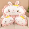 Flower Rabbit Plush Doll Bed Cushion Girls Sleeping Throw Pillow Children's Gift