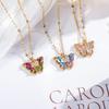 Women's Necklace with Micro Inlay of Zircon Butterfly, Fashionable, Simple and Personalized Collarbone Chain