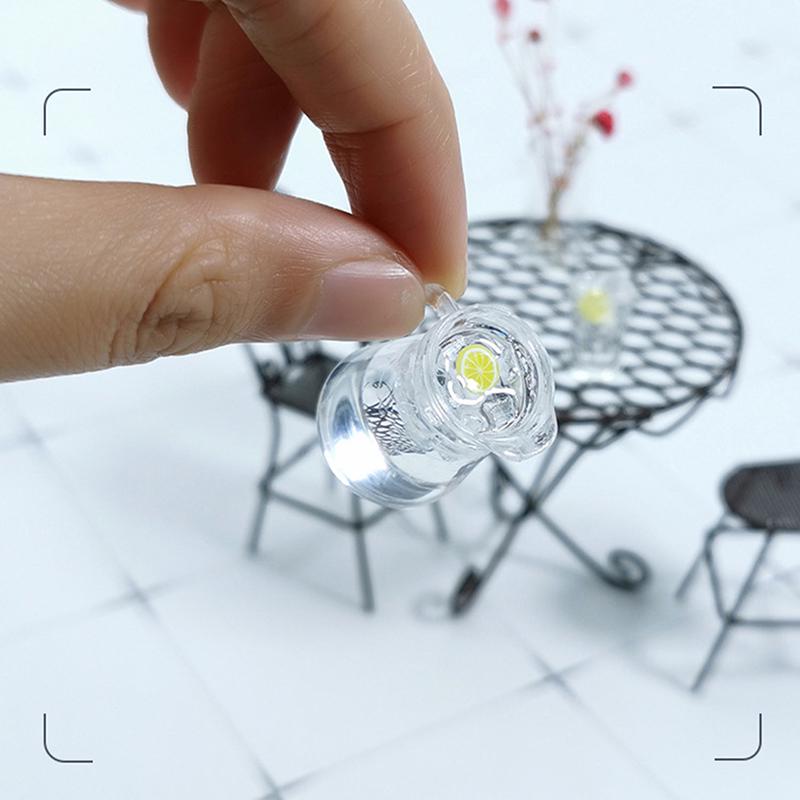 3шт кукольный домик миниатюрная еда лимонный сок кувшин для мебели кукольного домика