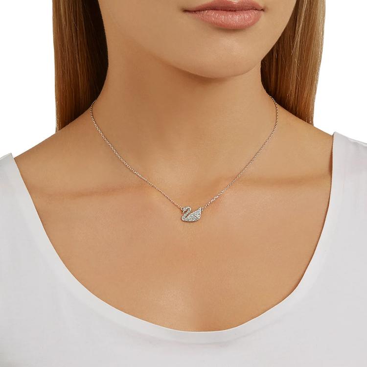 Swarovski Серебряные ожерелья с лебедем для женщин