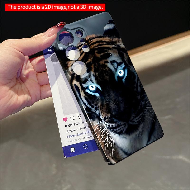 2DFlat Samsung phone case Glowing Eyes Tiger Portrait Phone Case Applicable to Galaxy S23 S24 S25ULTRA S26 A12 A14 A15 A16 A54 A55