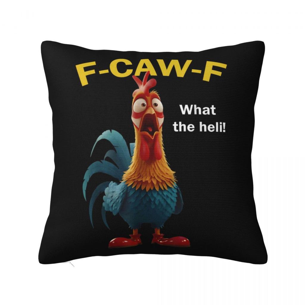 FCAWF Chicken Funny Crazy Screaming Coffee Pillow Case Cushion Cover Soft Pillow Cover Retro Trendy Pillowcases For Room Chair
