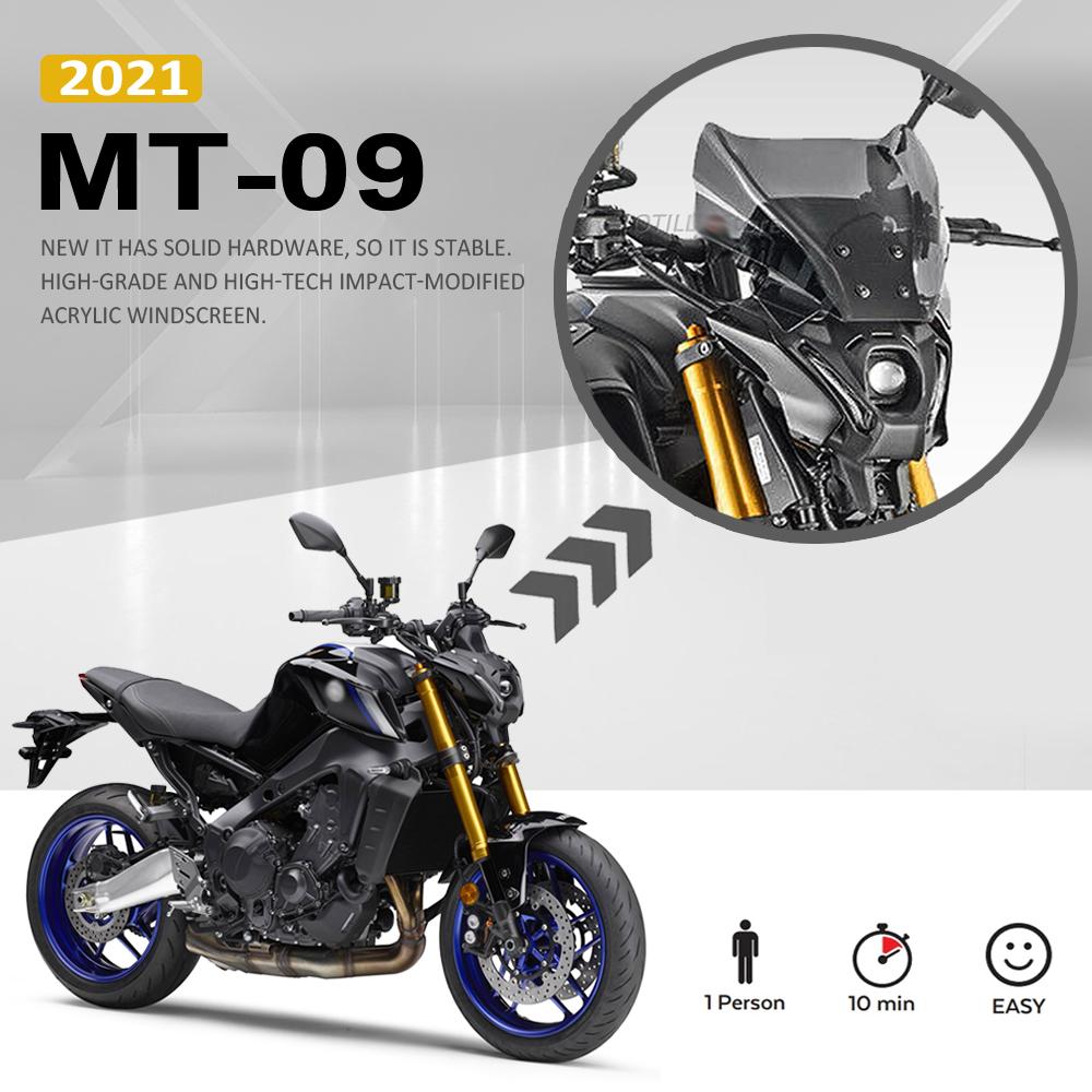 Новые запчасти для мотоцикла Ветровое стекло Ветровик Дефлектор Для YAMAHA MT-09 MT 09 MT09 SP 2021 2022 2023