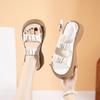New Pleated Word with Platform Sandals Women, Big Head Buckle Beach Sandals Women's Sandals