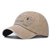 Стиранная хлопковая бейсболка с вышитой большой буквой NYC Стиранная старая кепка с буквой