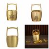 Handicraft Copper Bucket Ornaments Small Bucket of Gold Sculpture Portable Attract Wealth
