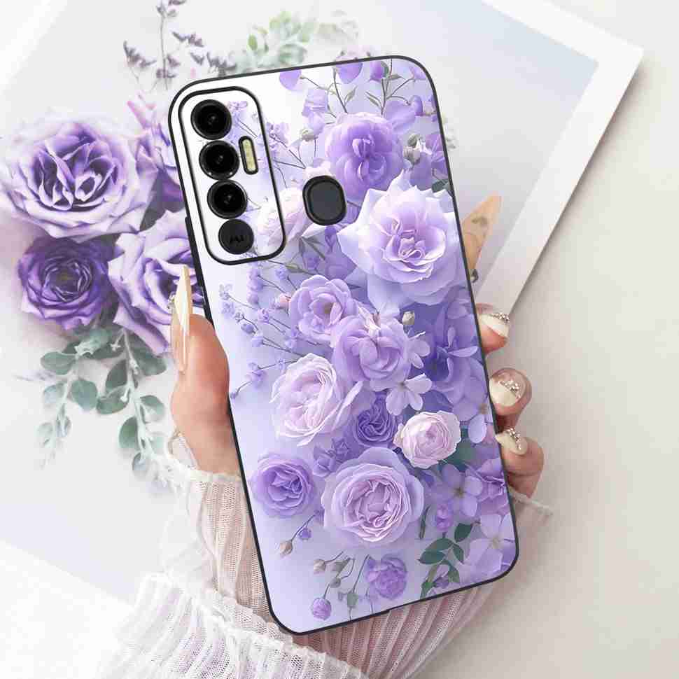 Simple Design Cartoon For Tecno Spark 7P KF7j Case Silicone TPU Black Cover For Tecno Spark7P 7p 6.8" Bumper Phone Cases Fundas