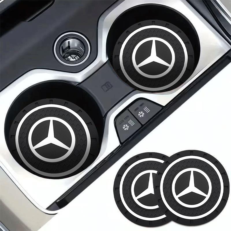Подставки под стакан для автомобиля, держатели для стаканов, нескользящий коврик, водонепроницаемая подставка под стакан, подставка для напитков для AMG Mercedes Benz W204 W124 W201 W202 W212 W220