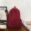 Male Solid Color Backpack Student Schoolbag Large Capacity Female Backpack
