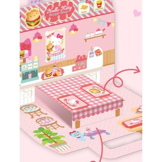 Sanrio Mini Three-bag Sticker Hello Kitty Hamburger Shop, a Popular Character In Korea