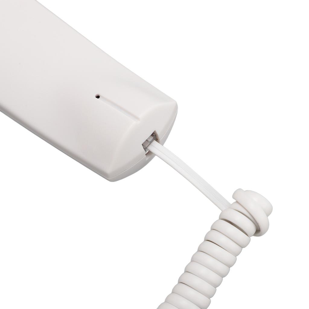 Проводной телефон ABS Настенный стационарный телефон с регулировкой громкости, функциями отключения звука и повторного набора для офиса, гостиницы, белый