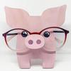 Wooden Animal Eyeglass Holder Hand-Carved Tabletop Glasses Holder Animal Eyeglass Organizer for Home Office School Desk