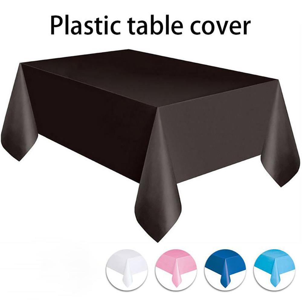 137*183CM Solid Color Tablecloth With Thicken PE Disposable Plastic Soft For Wedding Birthday Party Home Decoration Supplies