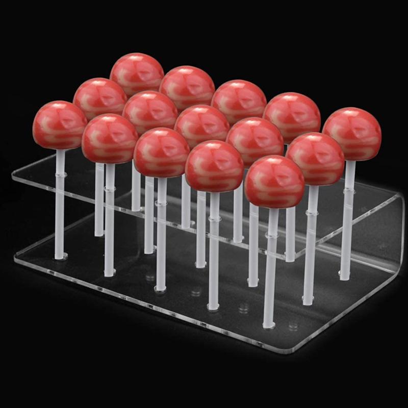 Cake Lollipop Holder Display Stand 15 Hole Clear Acrylic Holder Candy Holder