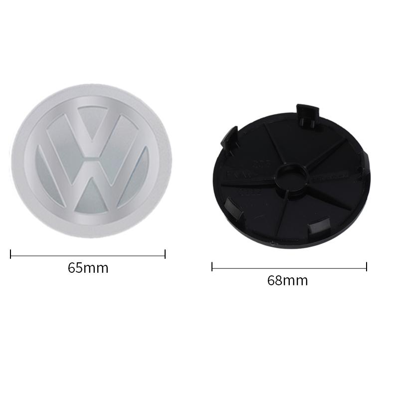 FUVLN1 60/63/68mm Car Wheel Center Hub Cap Logo Tyre Rims Badge Cover For Volkswagen VW Scirocco Golf MK6 Polo Tiguan PASSAT GTI R Line