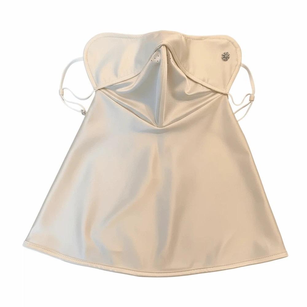 Satin Neck Sunscreen Mask Smooth Elastic Face Sun Protection Solid Color Lightweight Breathable Sunshade Mask Summer