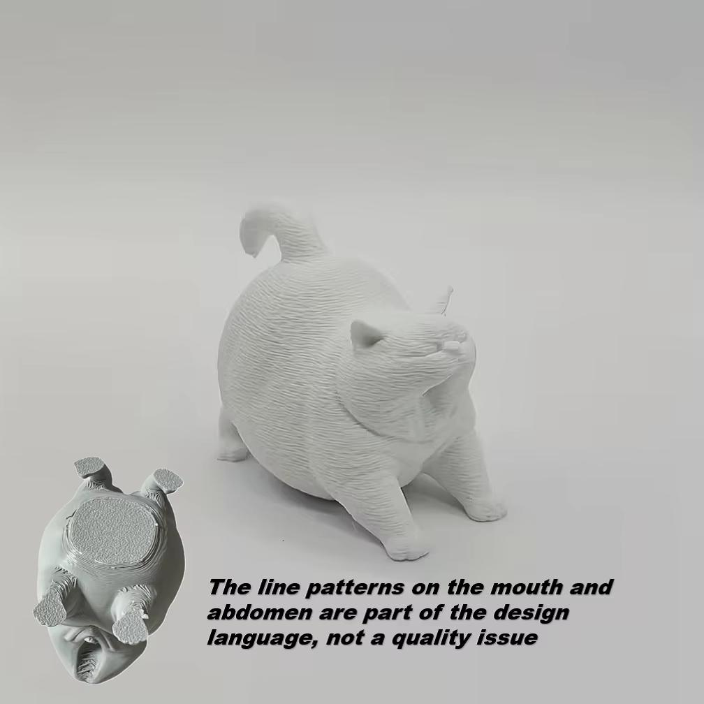 1 шт. Статуэтка зевающего кота, Игрушка, Компактный настольный декор для дома, офиса, автомобиля, Идеальный подарок для любителей кошек