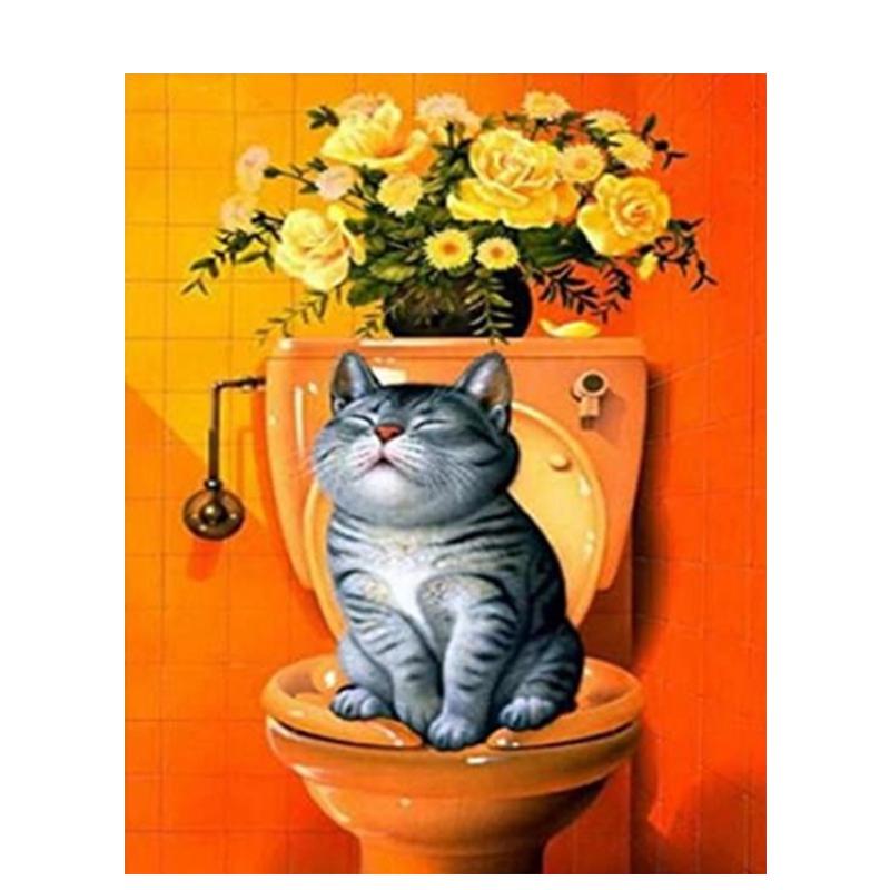 5D Diy Алмазная вышивка животное полная круглая алмазная живопись кошка Алмазная мозаика вышивка крестом подарок ручной работы