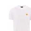 Versace Однотонный с принтом Круглый вырез Пуловер Футболка Мужские Топы Белый 1008481-1A08489-1W000