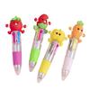 Yousheng 4 шт. Рождественские шариковые ручки с забавными топперами 4 цвета Нажимные ручки Выдвижные пишущие ручки для школьных принадлежностей Награды для студентов