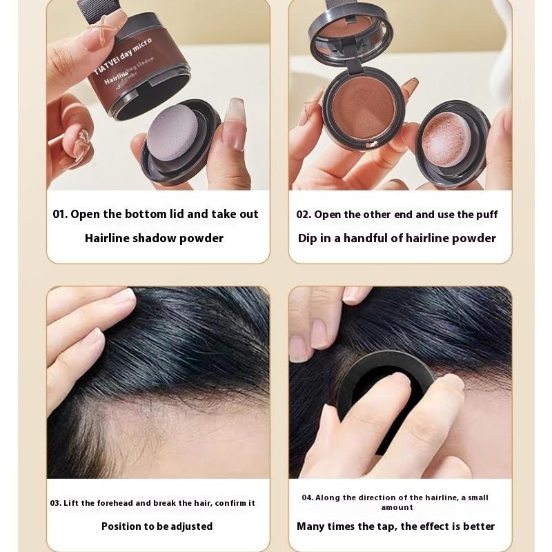 Тени для волос Пудра Заполняет тонкие волосы Уход за волосами Переиздание Чехол Водостойкий Ретушь Не Легко Обесцвечивать в течение длительного времени