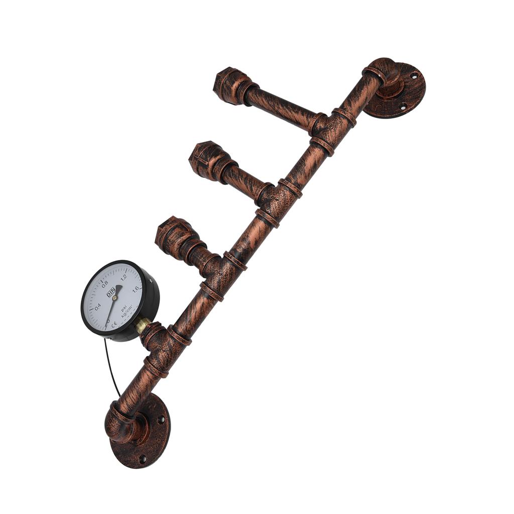 Настенный светильник из железа с тремя головками, светильник в стиле стимпанк в стиле ретро с цоколем E27 для ресторана